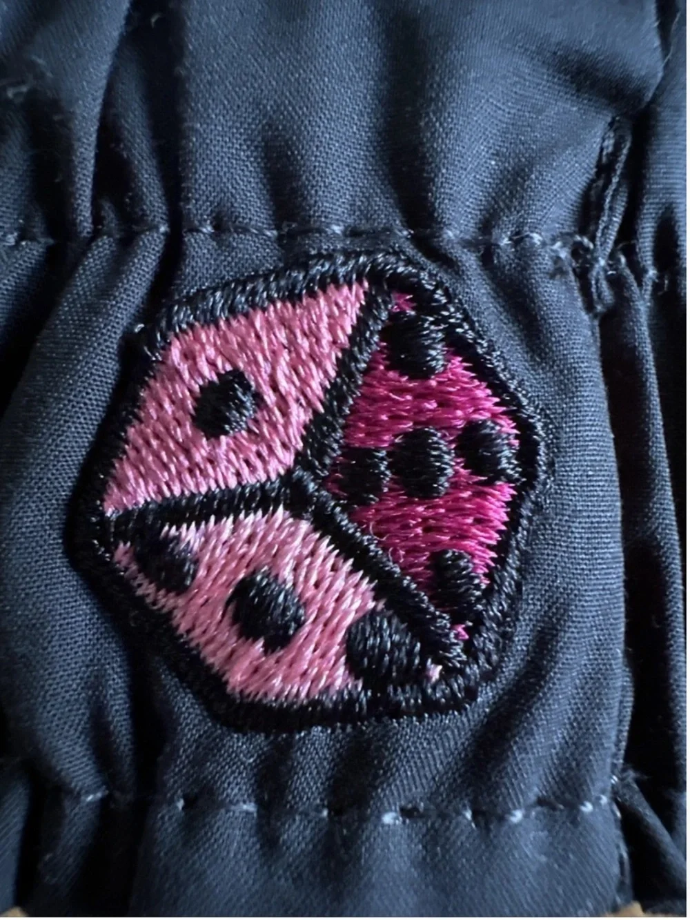 Urban Outfitters Black Boxer Shorts NWT Size Large 36-38 Embroidered Pink Dice